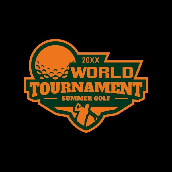 World Tournament Simmer Golf logo template Thumbnail